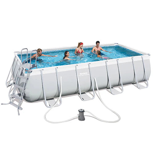 Piscina Rettangolare Fuori Terra 488X274X122 Cm Bestway Power Steel Frame 56481