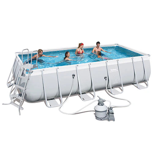 Piscina Rettangolare Fuori Terra 549X274X122 Cm Bestway Power Steel Frame 56466