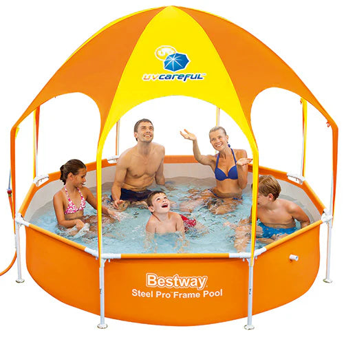 Piscina con Copertura e Doccetta 244X51 Cm Bestway Splash in Shade 56432